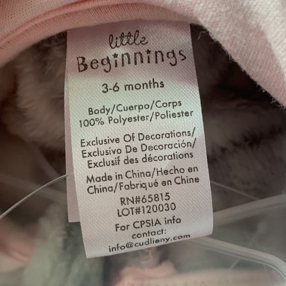 NWT Little Beginnings Leopard Gray and Pink Onesie size 3-6months for girls - Picture 4 of 7